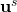 \mathbf{u}^s