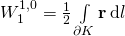 W_1^{1,0} = \frac 12 \int\limits_{\partial K} \textbf r \, \mathrm d l