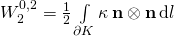 W_2^{0,2} = \frac 12 \int\limits_{\partial K} \kappa \, \textbf n \otimes \textbf n \, \mathrm d l