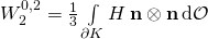 W_2^{0,2} = \frac 13 \int\limits_{\partial K} H \, \textbf n \otimes \textbf n \, \mathrm d \mathcal O