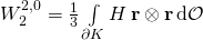 W_2^{2,0} = \frac 13 \int\limits_{\partial K} H \, \textbf r \otimes \textbf r \, \mathrm d \mathcal O