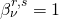 \beta_\nu^{r,s}=1